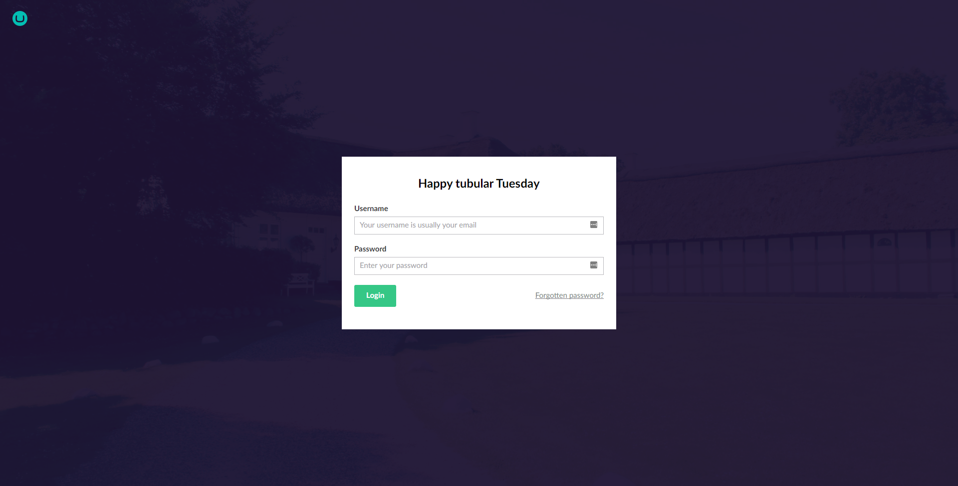 Loginsiden har fået nyt udseende